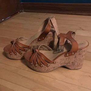 Cork wedge sandals